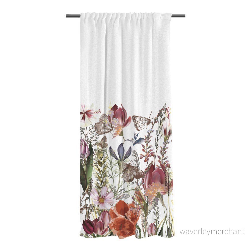 Závěs z bavlněného saténu 110x250 cm Floral – Butter Kings v:1762596