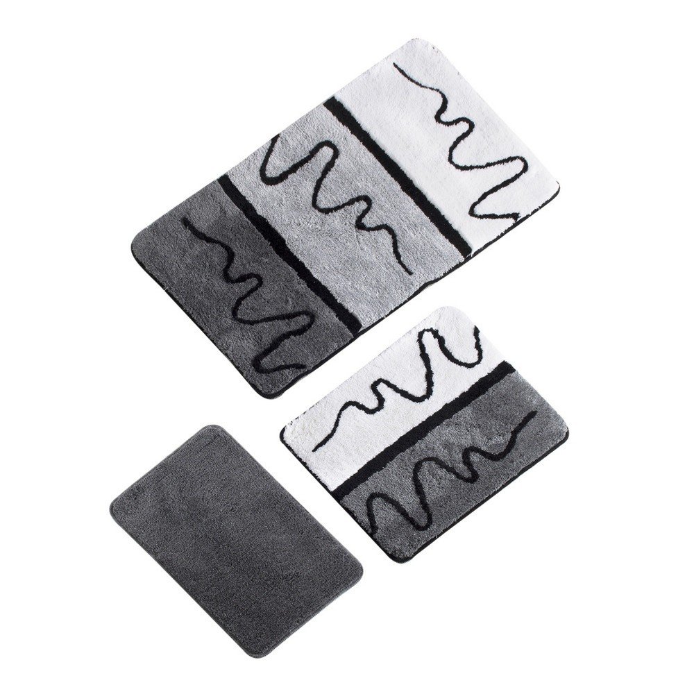 Sada 3 šedých koupelnových předložek Verge Bath Mat Mumbo v:1156034