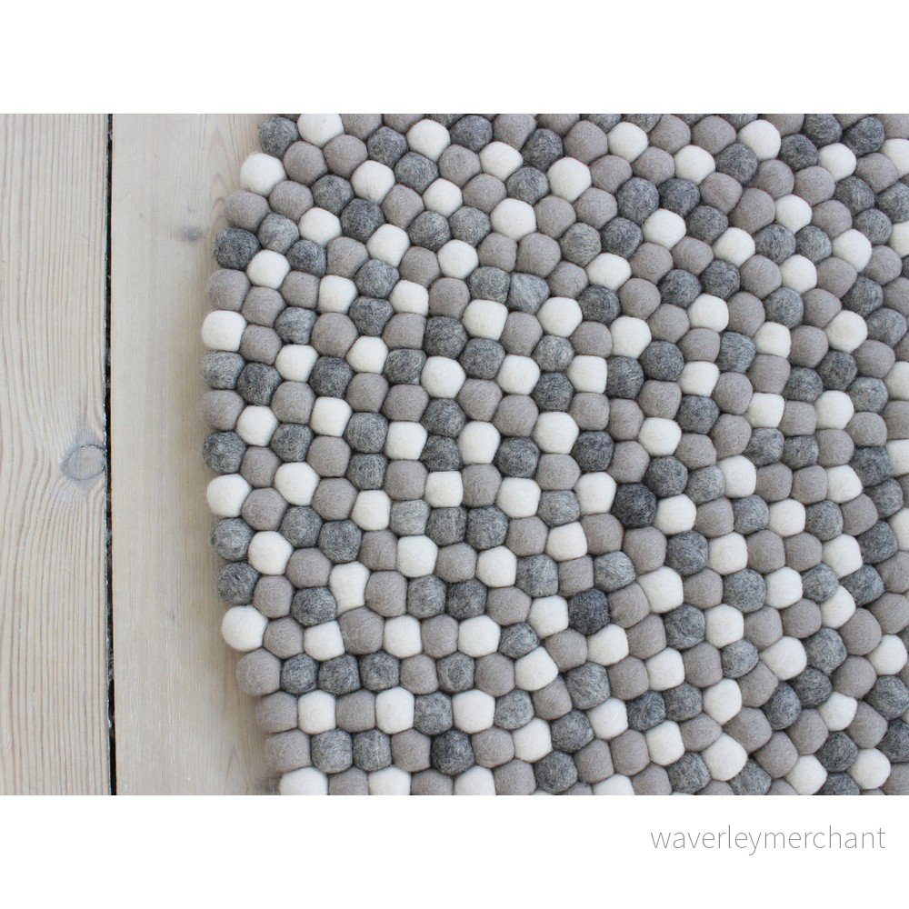 Světle šedý kuličkový vlněný koberec Wooldot Ball Rugs, ⌀ 200 cm v:1340795
