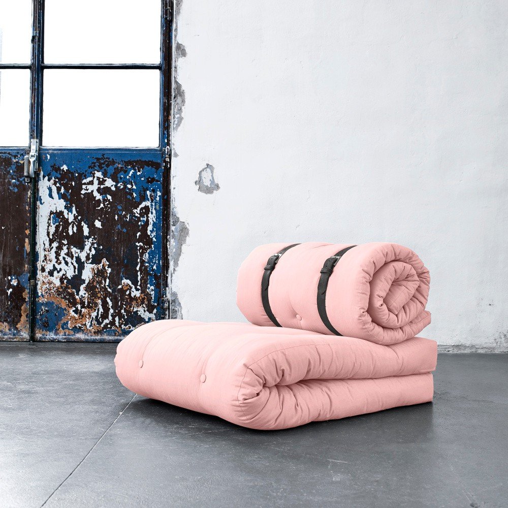 Variabilní křeslo s koženými pásky Karup Buckle Up Pink Peonie v:998256