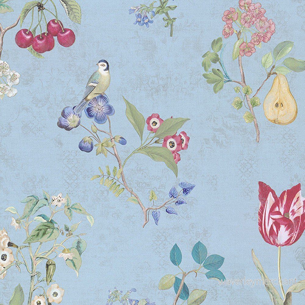 Modrá vliesová tapeta Pip Studio Birdy v:805162