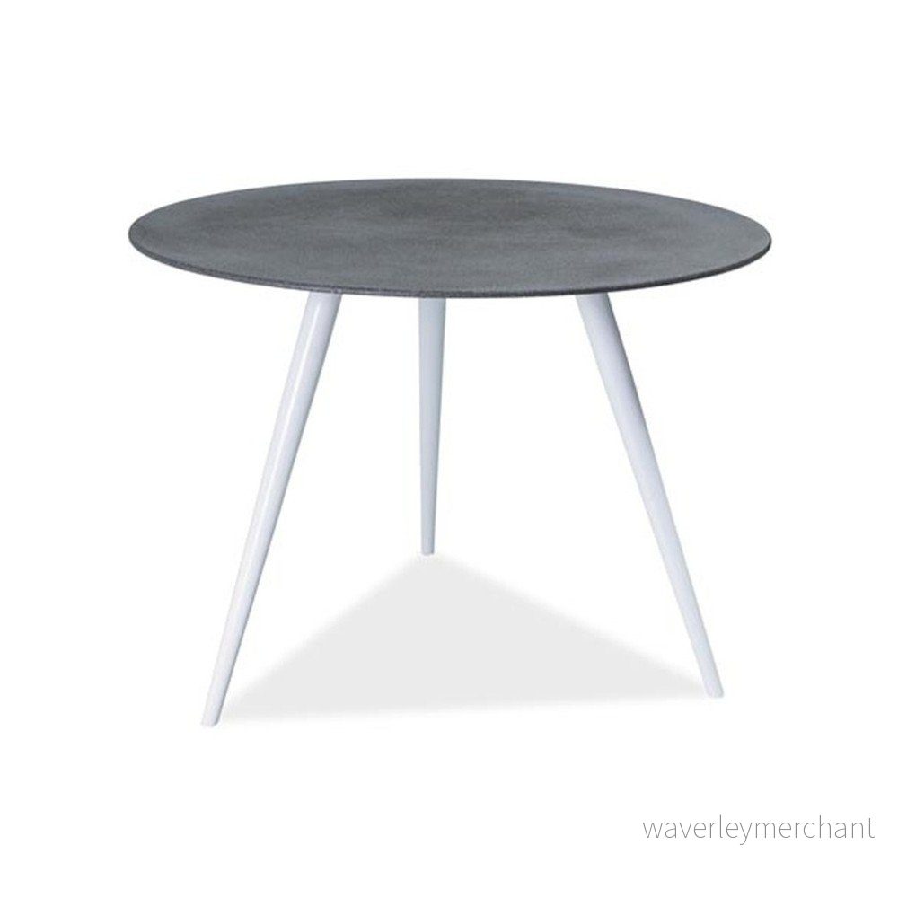 Černobílý stůl s deskou z tvrzeného skla Signal Evita, ⌀ 100 cm v:1038180