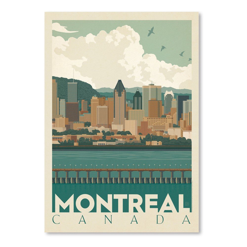 Plakát Americanflat Montreal Skyline, 42 x 30 cm v:1174338