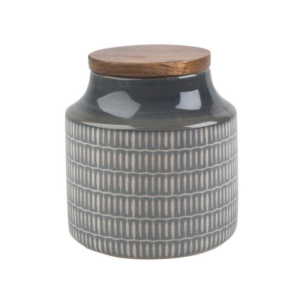 Šedá keramická dóza s víčkem Creative Tops, 450 ml v:951234