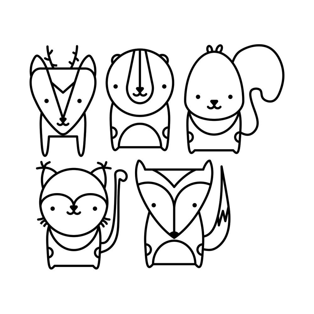 Sada 5 samolepek FOR.REST Beasts v:807876