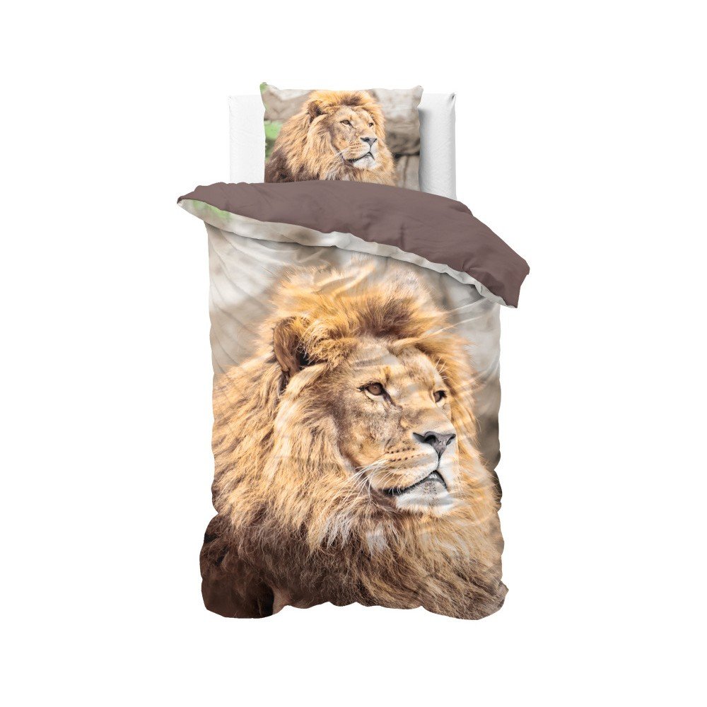 Bavlněné povlečení na jednolůžko Sleeptime Lion, 140 x 220 cm v:1079374