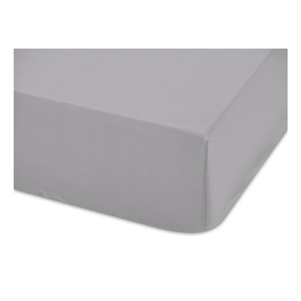 Tmavě šedé bavlněné elastické prostěradlo Boheme Basic, šířka 160 cm v:974970