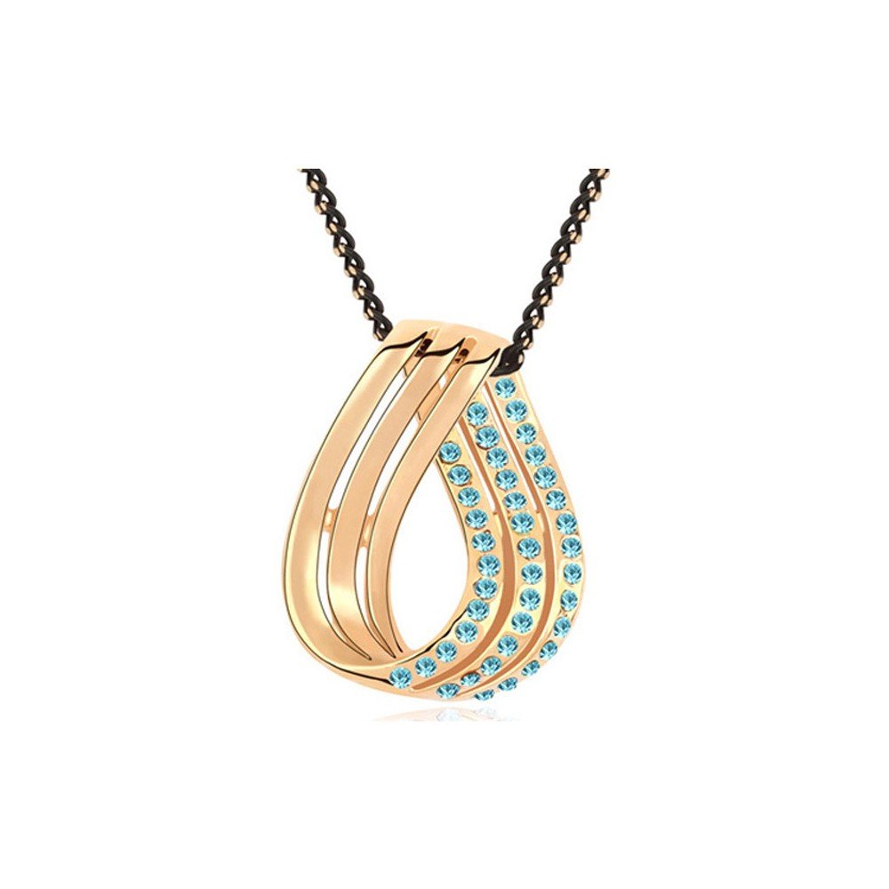 Pozlacený náhrdelník s modrými krystaly Swarovski Elements Crystals Elope v:1169544