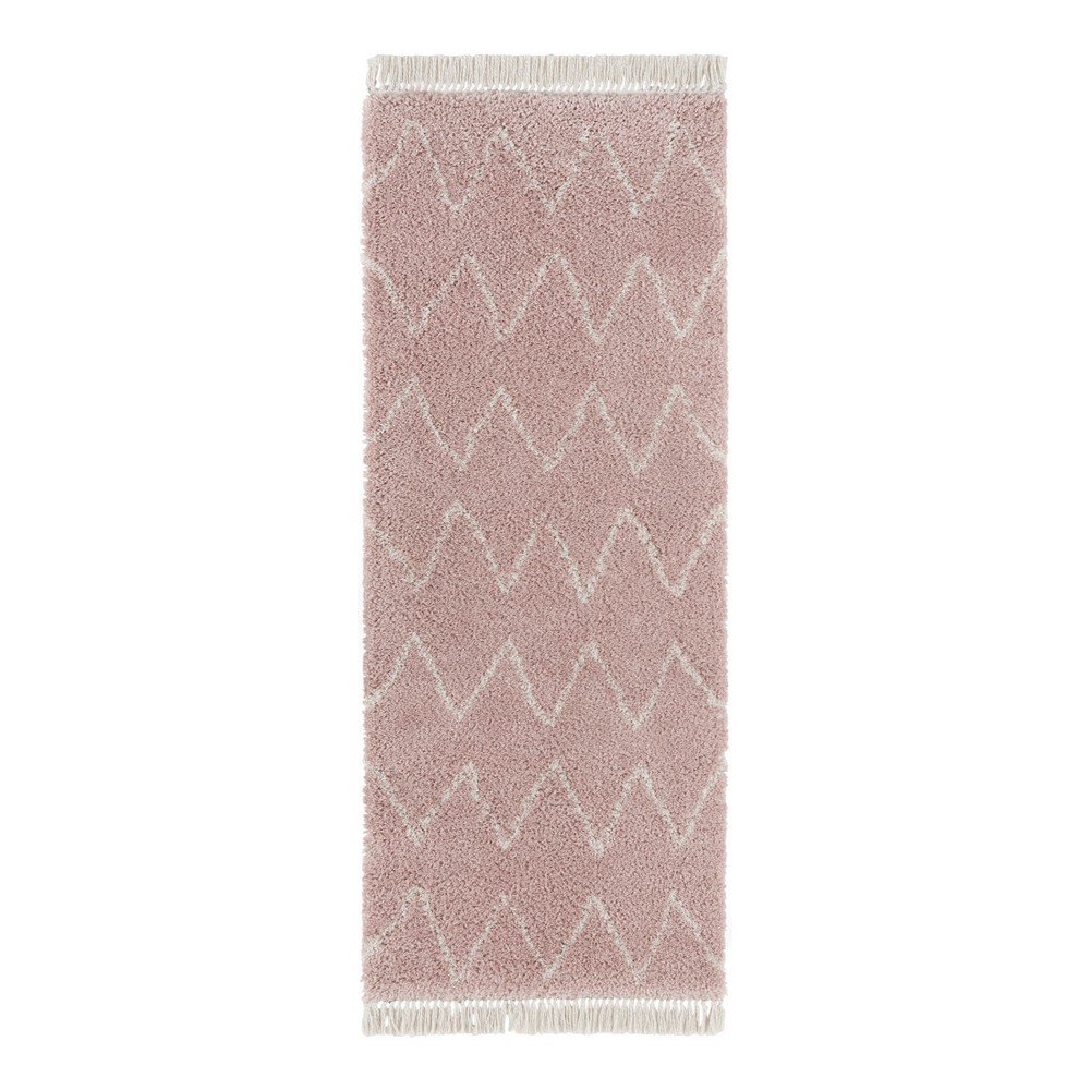 Růžový běhoun Mint Rugs Rotonno, 80 x 200 cm v:1006414