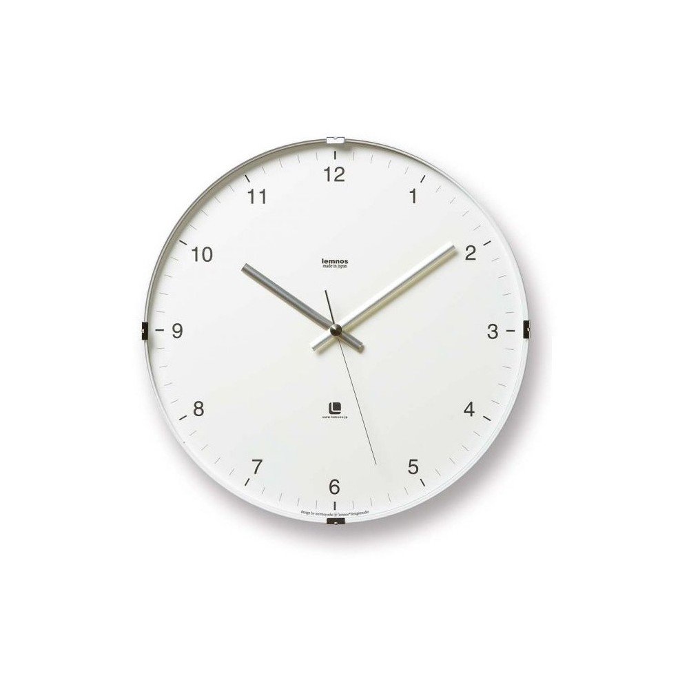 Bílé nástěnné hodiny Lemnos Clock North, ⌀ 32 cm v:817874