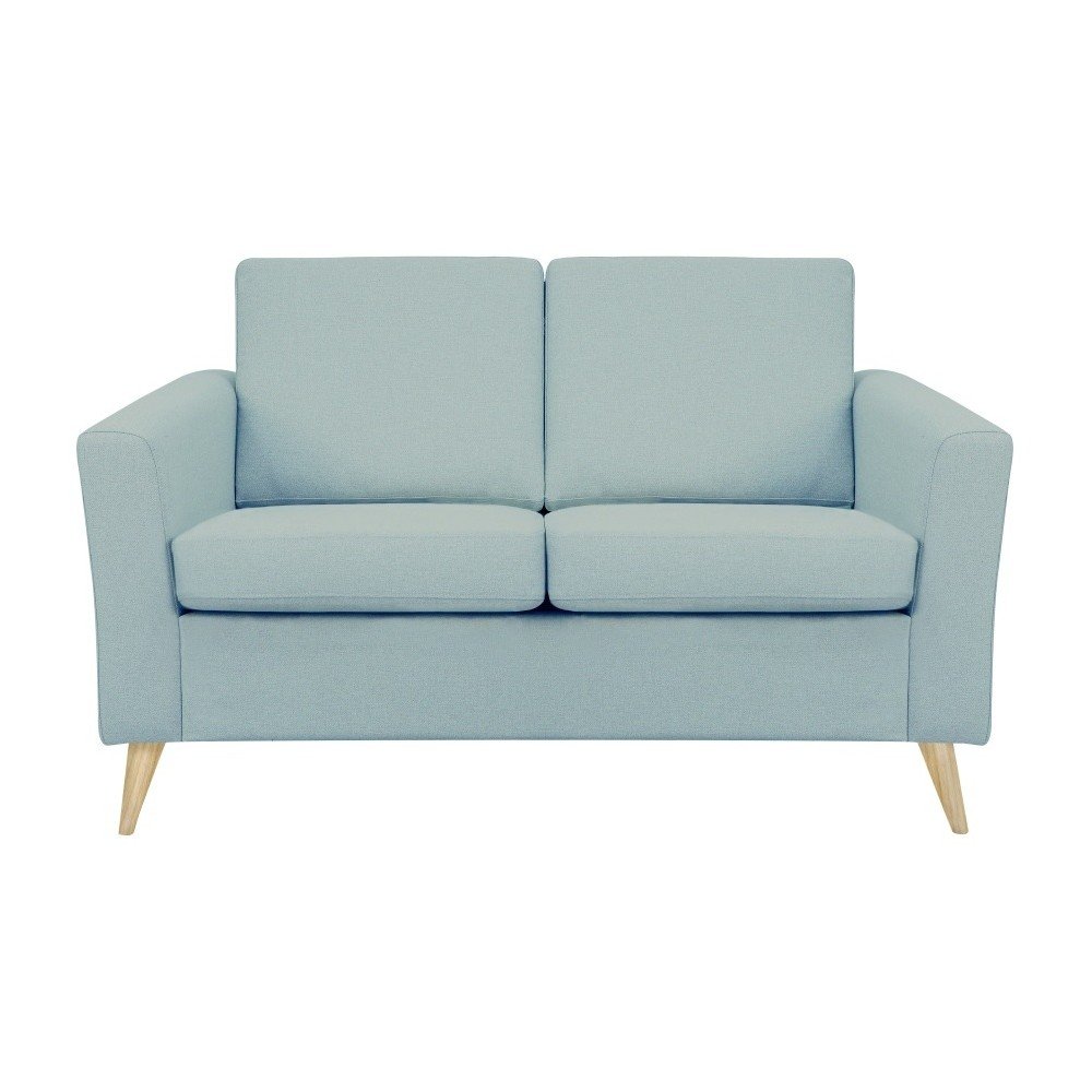 Modrošedá dvoumístná pohovka s přírodními nohami Helga Interiors Alex v:869430