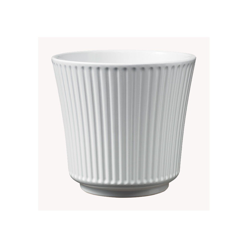 Bílý keramický květináč Big pots Delphi, ø 14 cm v:1418601