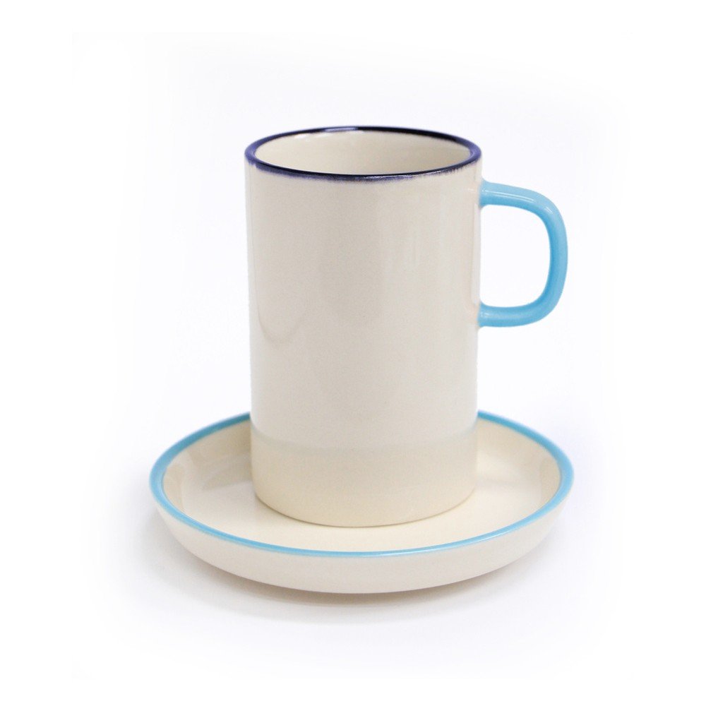 Krémový hrnek s podšálkem Silly Design Retro, 180 ml v:1174620