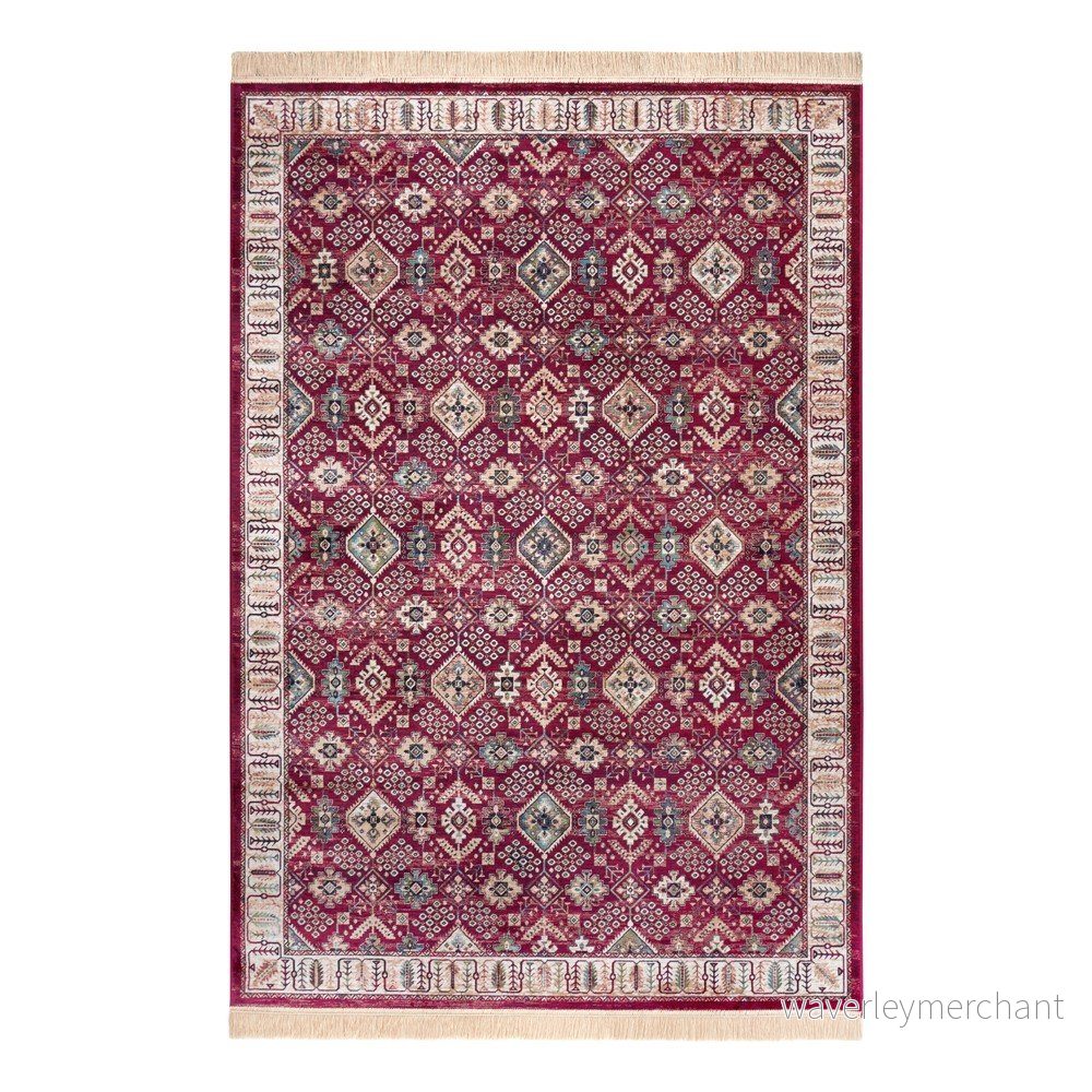 Červený koberec s příměsí bavlny Nouristan, 135 x 195 cm v:1433831