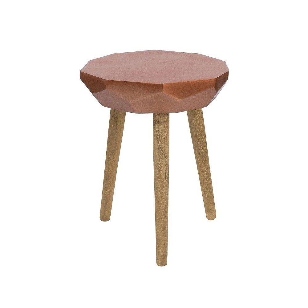 Červený stolek HF Living Diamond, ø 35 cm v:856350