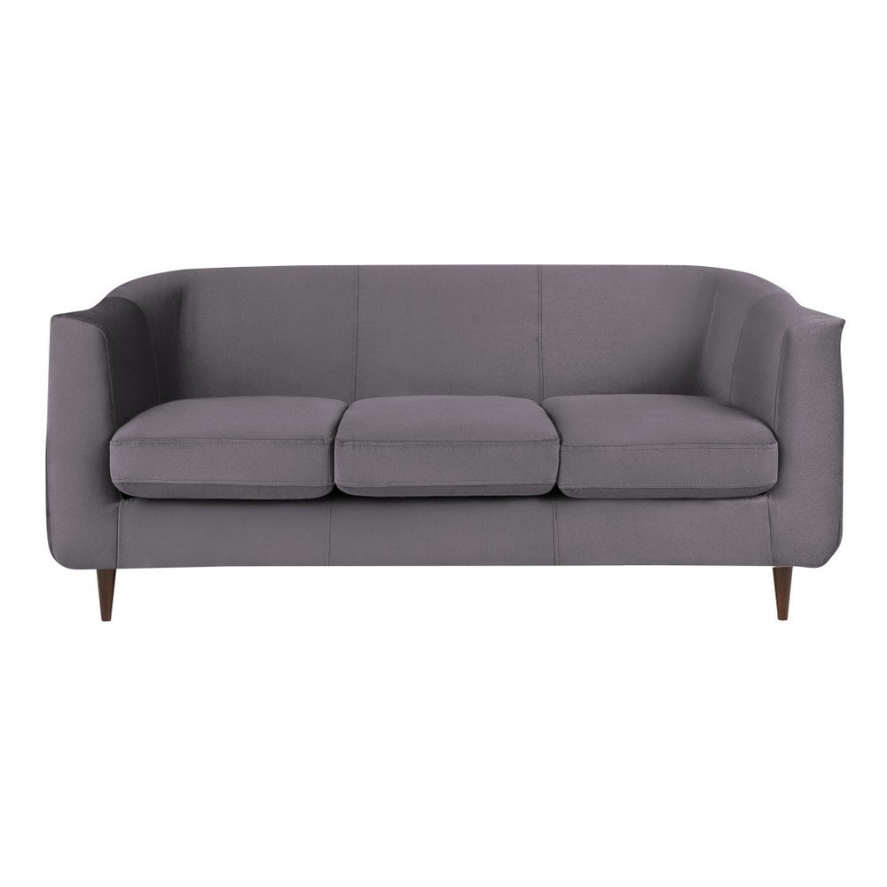 Grafitově šedá sametová pohovka Kooko Home Glam, 175 cm v:993384