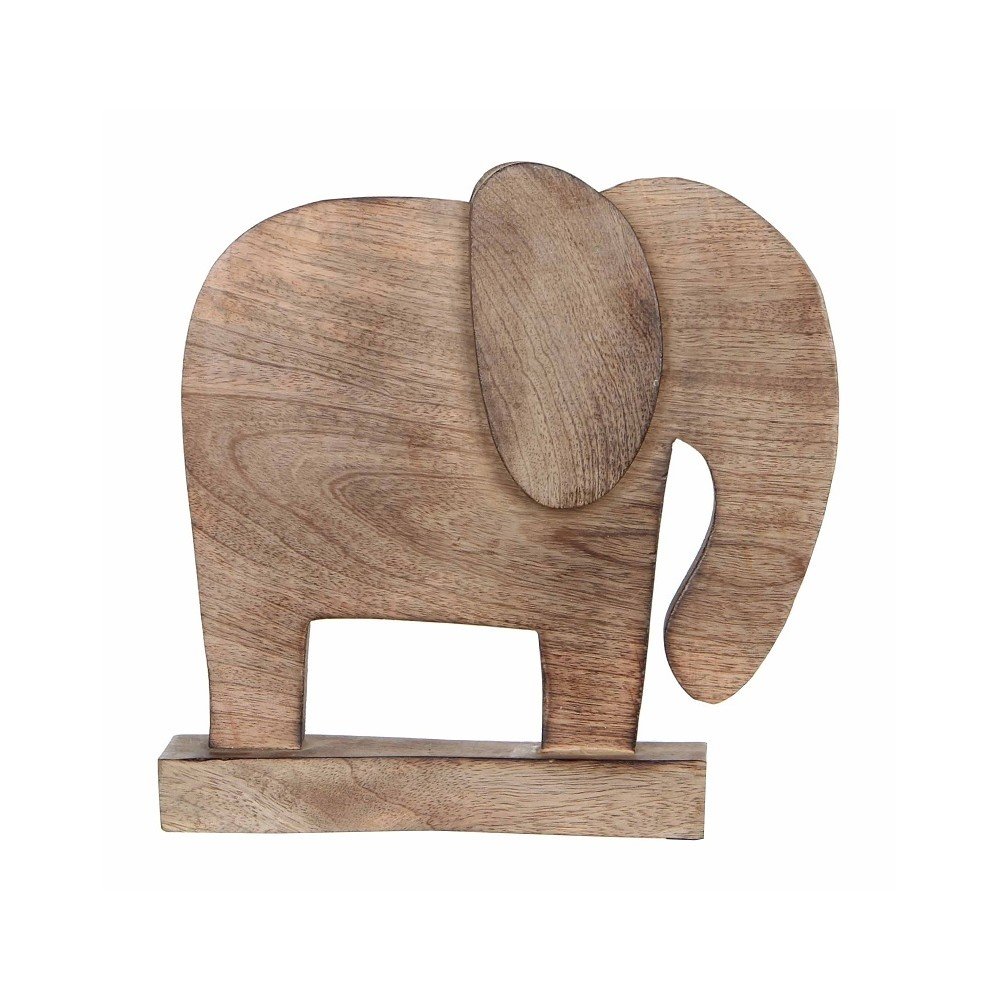 Dřevěná dekorace ve tvaru slona Mica Sculpture v:869724