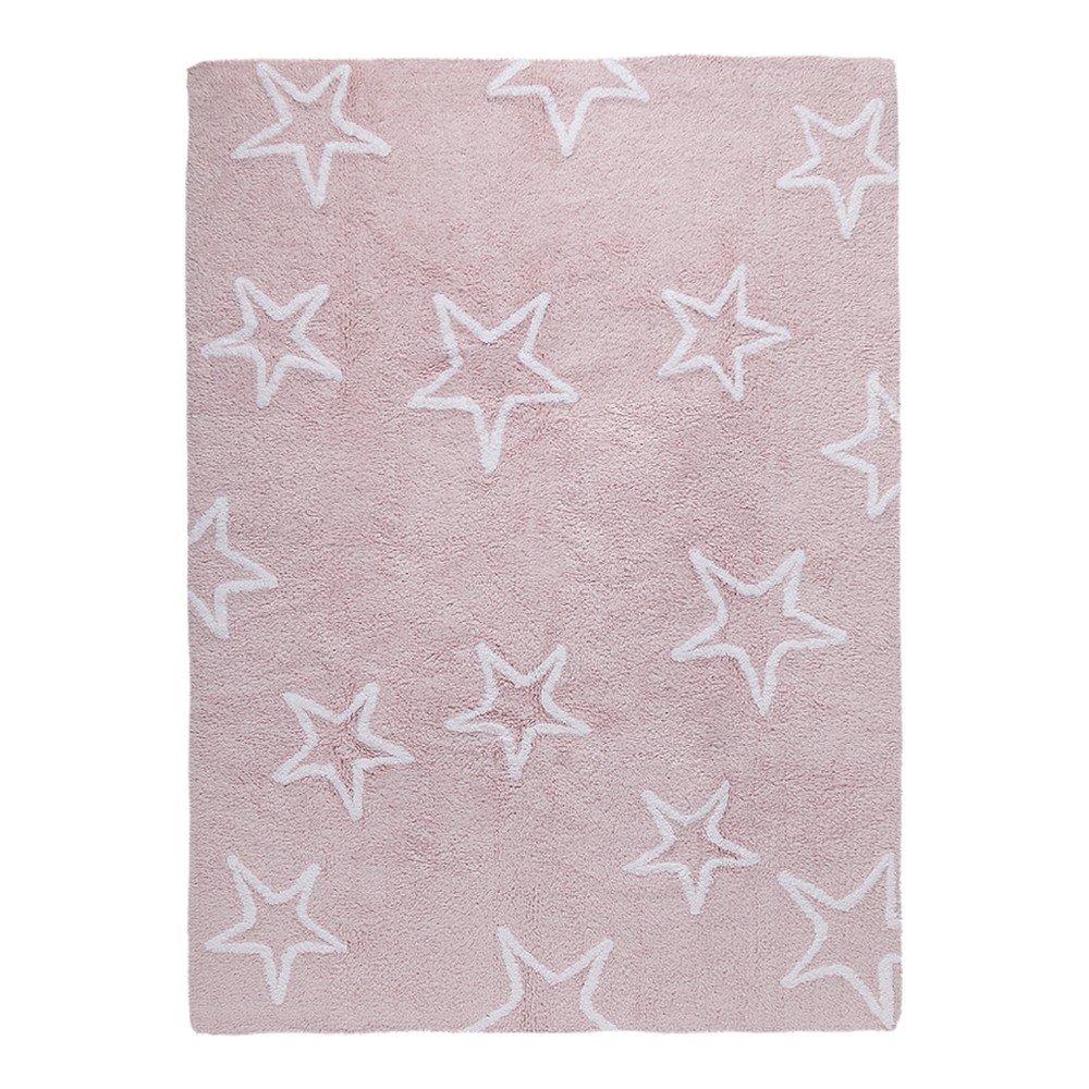 Růžový bavlněný koberec Happy Decor Kids Stars, 160 x 120 cm v:852110