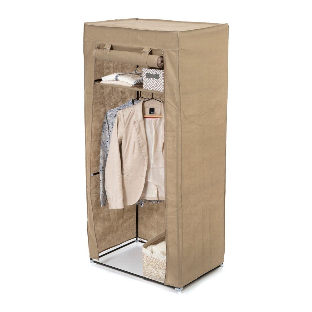 Béžová látková šatní skříň 70x148 cm Wardrobe v:889846