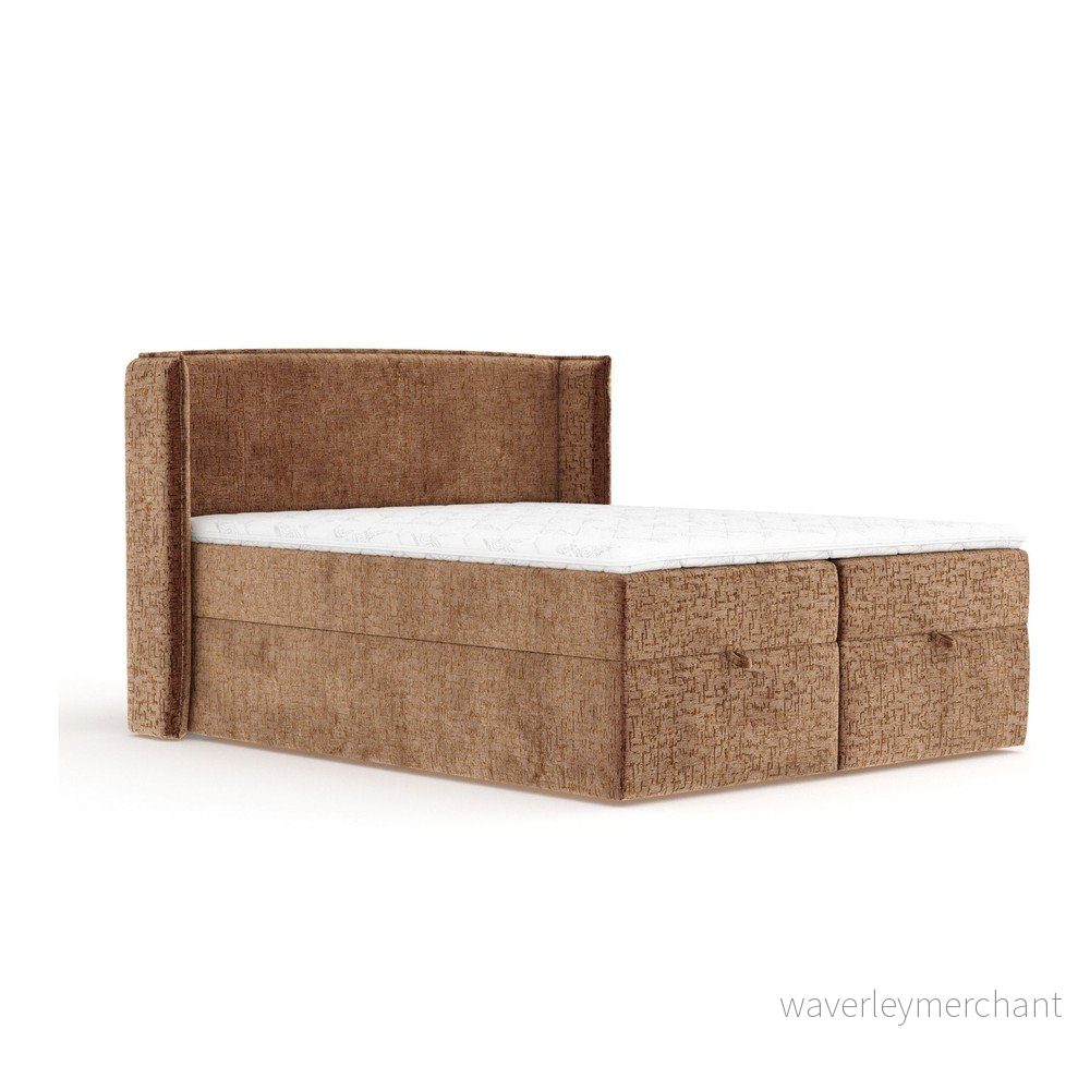 Oranžová boxspring postel s úložným prostorem 180x200 cm Passion – Maison de Rêve v:1712198