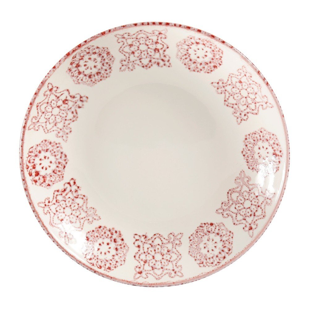 Červeno-bílý kameninový polévkový talíř Côté Table Faro, ⌀ 24 cm v:1034172