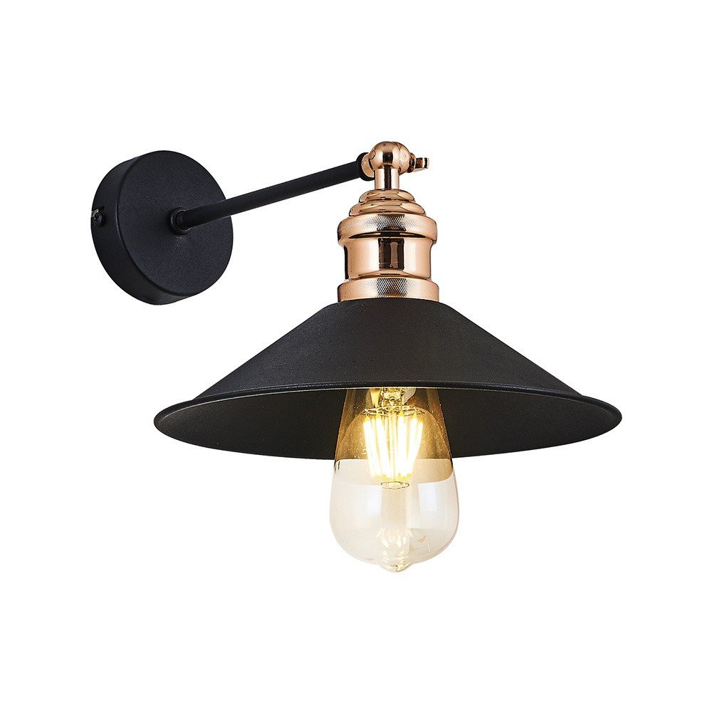 Černé nástěnné svítidlo Homemania Decor Zil v:900126