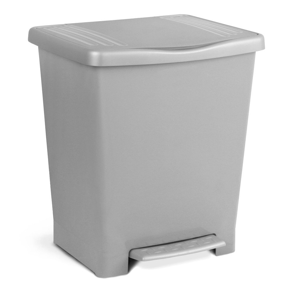 Šedý odpadkový koš s pedálem Ta-Tay, 15 l v:1148568
