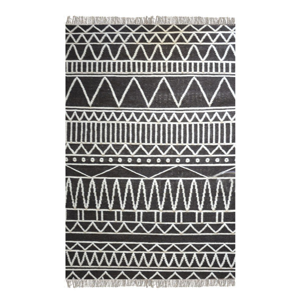 Ručně vyráběný koberec The Rug Republic Canton Charcoal Ivory, 160 x 230 cm v:1063298