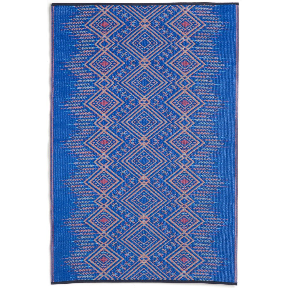 Modrý oboustranný venkovní koberec z recyklovaného plastu Fab Hab Jodhpur Multi Blue, 120 x 180 cm v:1328746
