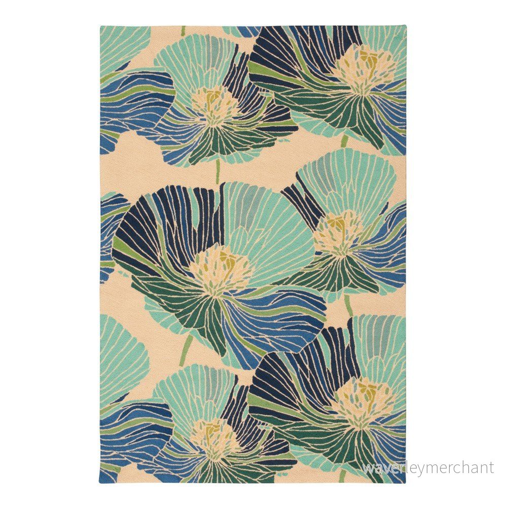 Modrý koberec Nourison Fantasy Iris, 168 x 107 cm v:1054176