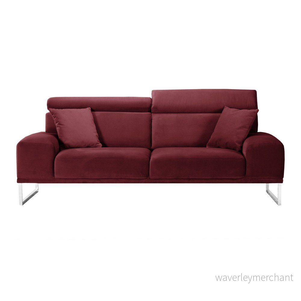 Červená třímístná pohovka L'Officiel Interiors Georgia v:761074
