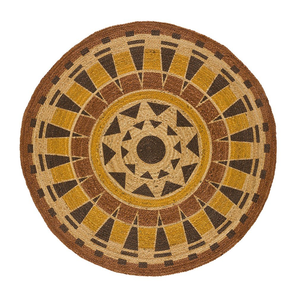 Oranžový kulatý koberec ø 120 cm Tonga v:1465410