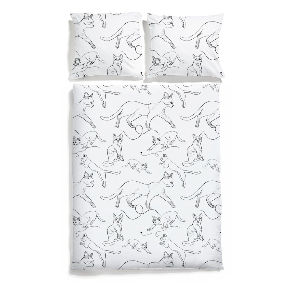 Povlečení Whitepocket Kočičí 140x200 cm / 70x80 cm v:708300