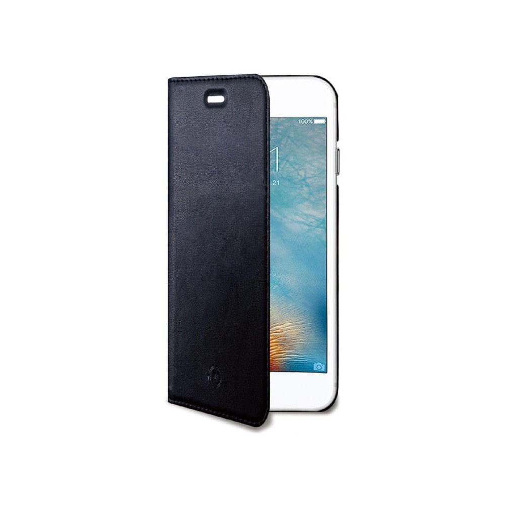 Černé ultra tenké peněženkové pouzdro Celly Air pro iPhone 7 v:708572
