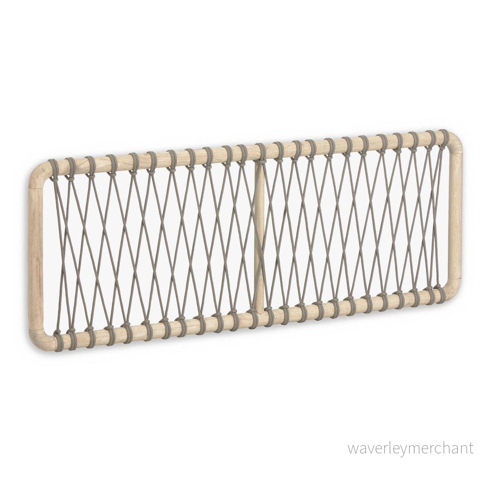 Čelo postele z cedrového dřeva v šedo-přírodní barvě 165x60 cm Aberash – Kave Home v:1513032