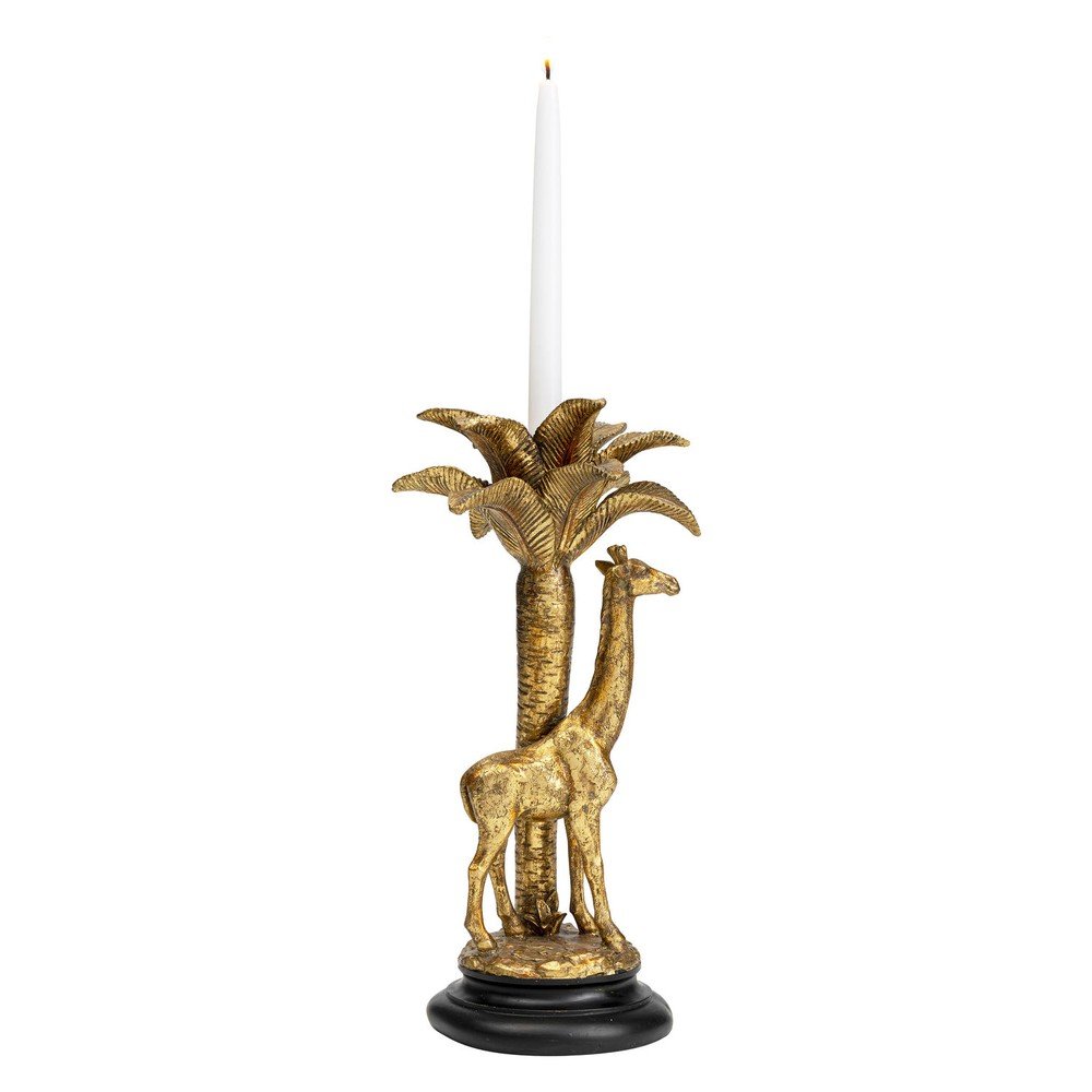Dekorativní svícen ve zlaté barvě Kare Design Giraffe Palm Tree, výška 35 cm v:1363119