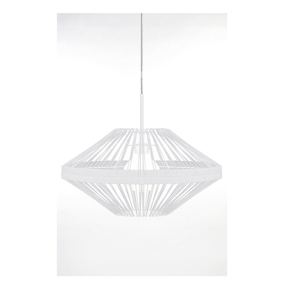 Bílé závěsné svítidlo Globen Lighting Rubber, ø 45 cm v:1214916