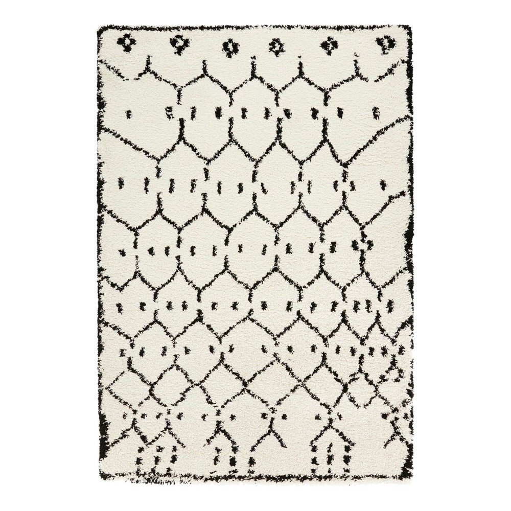 Bíločerný koberec Mint Rugs Allure Ronno White, 120 x 170 cm v:919696