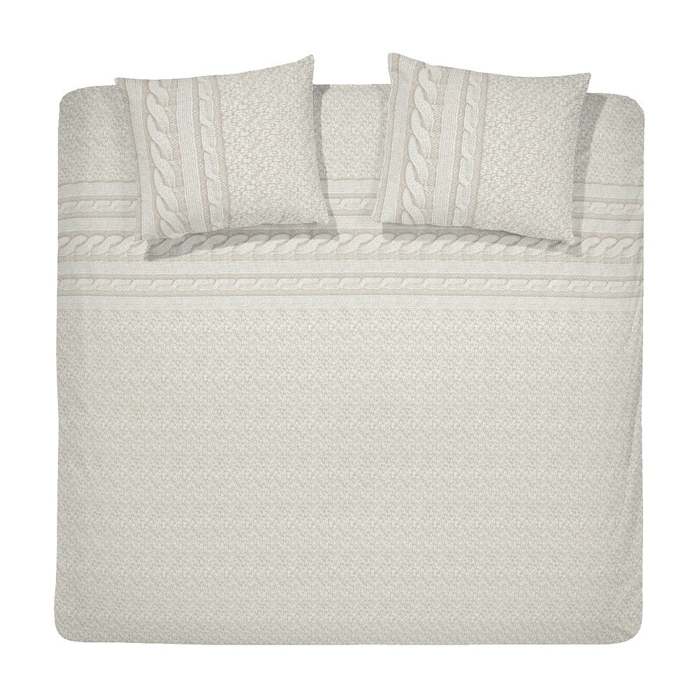 Světle krémové bavlněné povlečení na dvoulůžko Cinderella Jumper Cream White, 200 x 240 cm v:926106