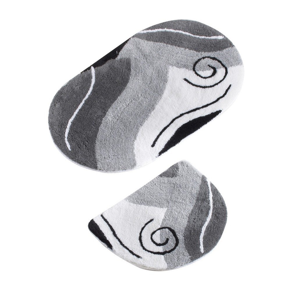 Sada 2 šedých koupelnových předložek Salin Bath Mat Kenso v:1156346