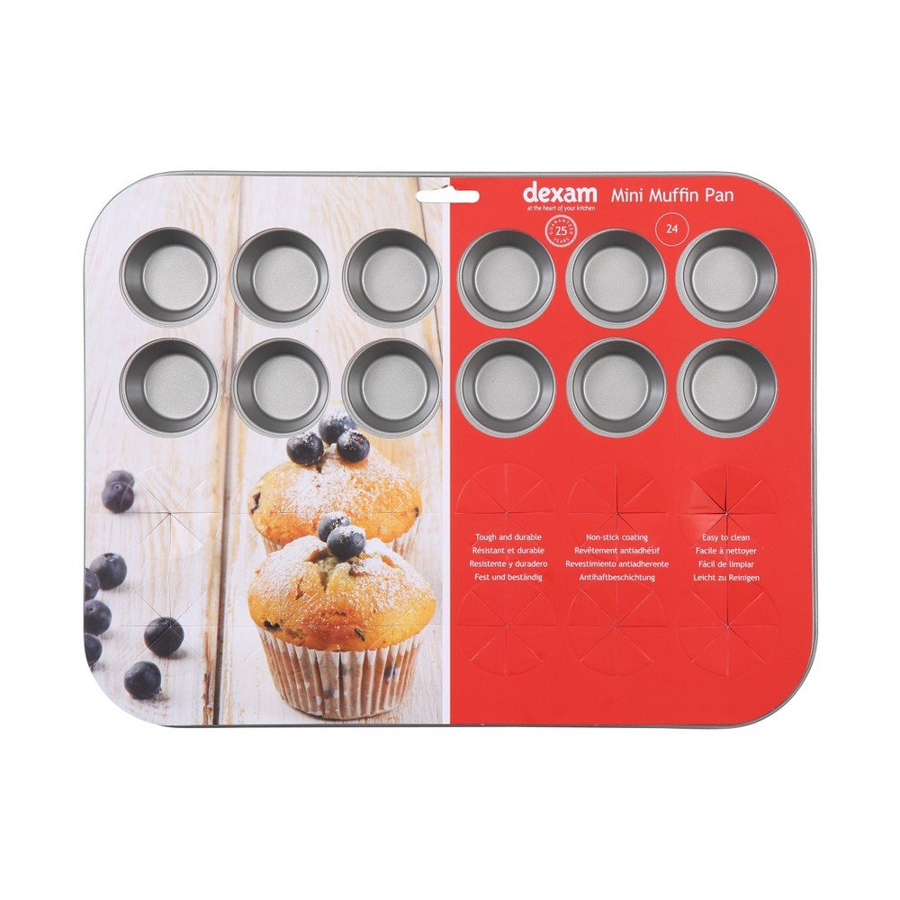 Forma na pečení 24 mini muffinu s nepřilnavým povrchem Dexam v:1219050