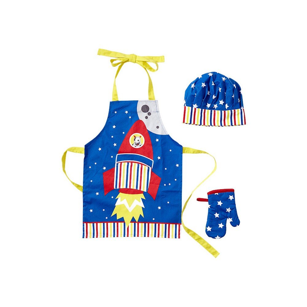 Set dětské zástěry, chňapky a čepice Ladelle Rocket v:707316