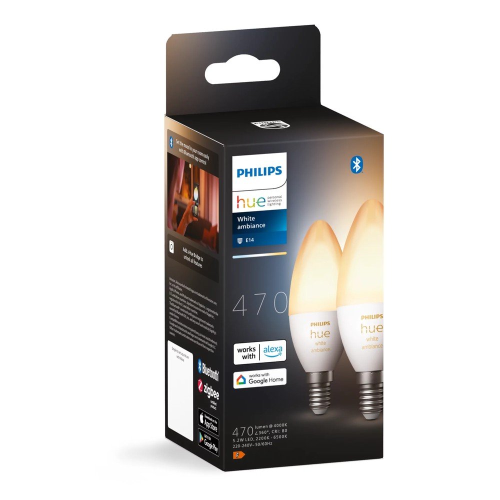 LED smart žárovky v sadě 2 ks E14, 5 W White ambiance – Philips Hue v:1680724