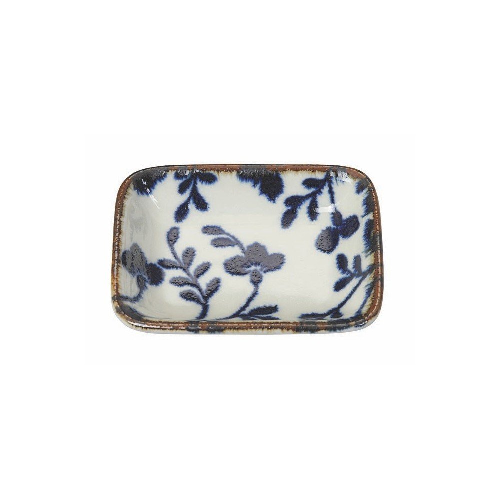 Modro-bílý obdélníkový talířek Tokyo Design Studio Fleur de Ligne, 9,5 x 7 cm v:1238580