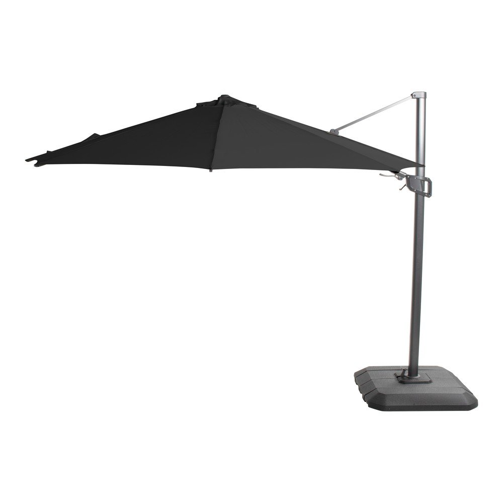 Černý slunečník ø 350 cm Shadowflex Deluxe – Hartman v:1371613