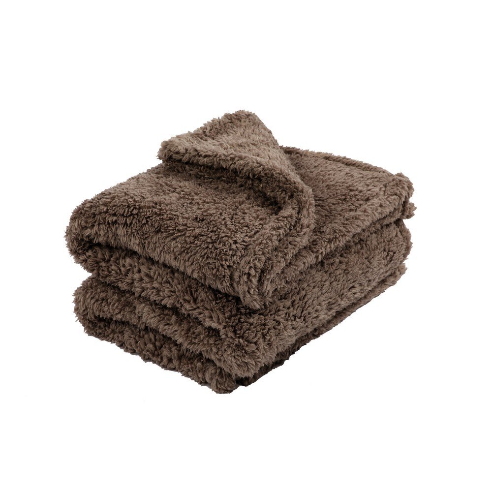 Tmavě hnědý přehoz Tiseco Home Studio Teddy, 130 x 170 cm v:1282898