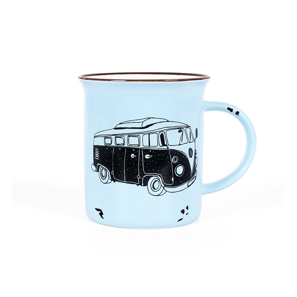 Modrý keramický hrnek Albi Minibus, 250 ml v:1027234