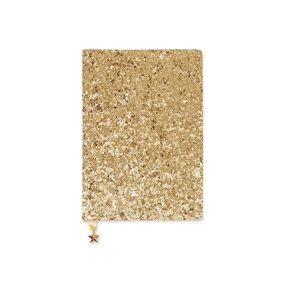 Zápisník A5 ve zlaté barvě GO Stationery All That Glitters Sequin v:1232424