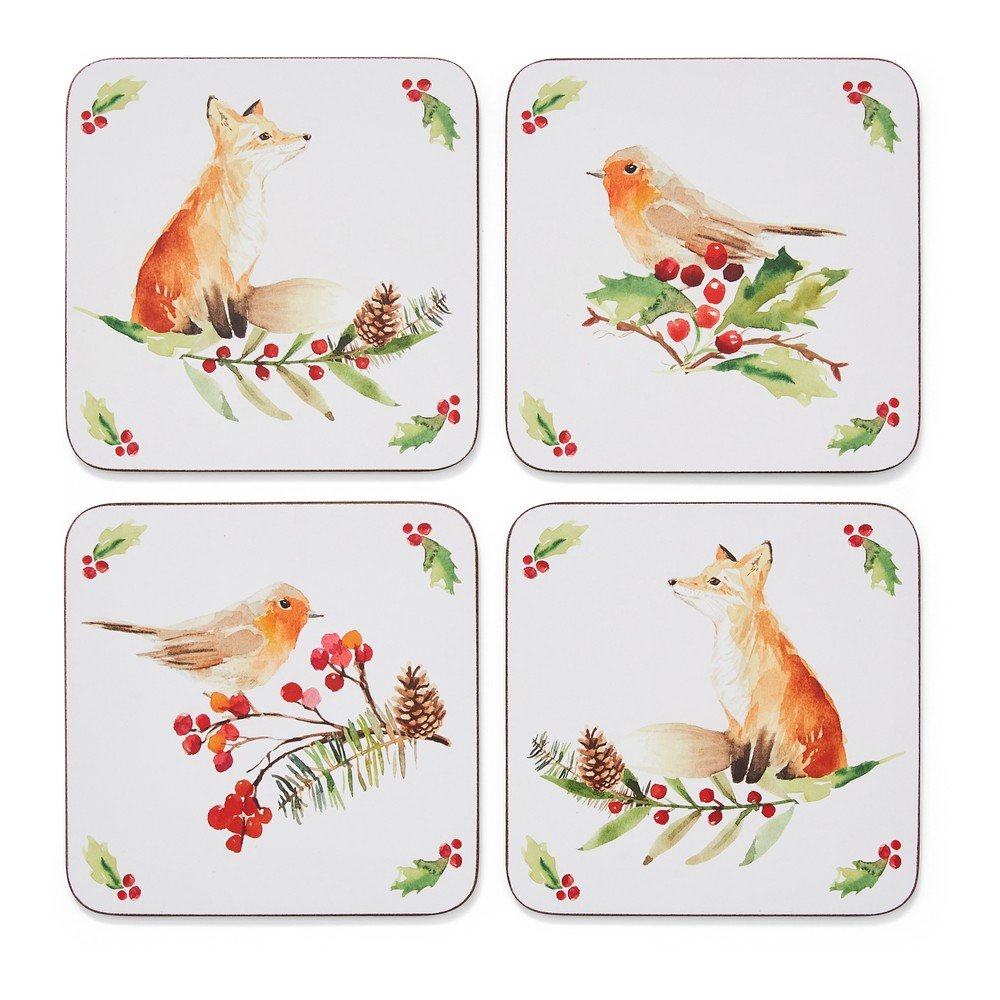 Sada 4 podtácků Cooksmart ® A Winters Tale, 10 x 10 cm v:1445332