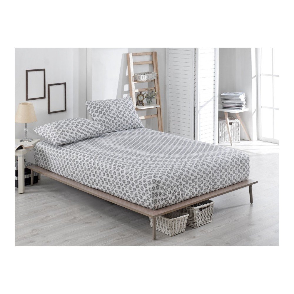Set elastického prostěradla a 2 povlaků na polštáře na jednolůžko Clementino Buro, 160 x 200 cm v:1112118
